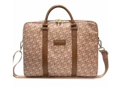 Guess Pouch 16 Brown GCube Stripes