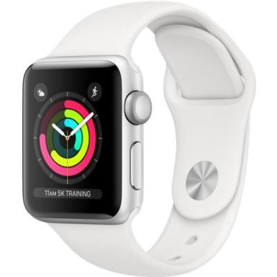 Apple Watch Series 3, 38mm - Silver aluminum white sport band