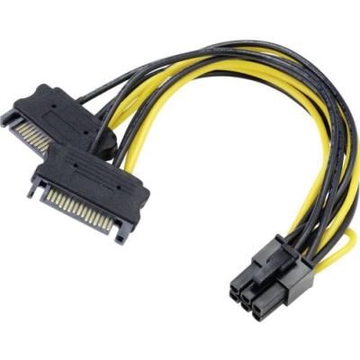 AKASA SATA adaptér 2 x SATA na 6pin PCIe