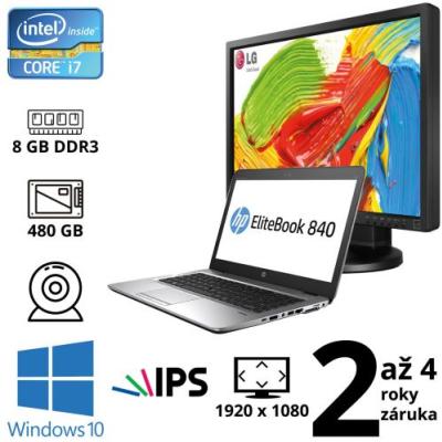 HP EliteBook 840 G1 i7-4600U, 8GB, NOVÝ 480GB SSD, 14