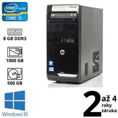 HP Pro 3400 MT i5-2400, 8GB, NOVÝ 1TB SSD + 500GB, DVD-RW, W10