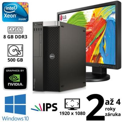 Dell Precision T3600 WS Xeon E5-1620, 8GB, 500GB, DVD-RW, NVIDIA NVS 315, W10 + 24