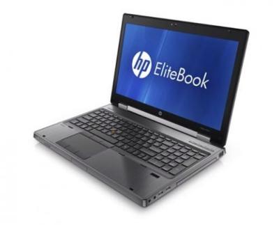 HP Elitebook 8570w stav B  Core i7  2.8 GHz 8GB RAM 256GB SSD DVDRW 156 FHD Wi-Fi Num. Kláv.Nvidia Quadro K1000M 2GB Winodws 10 Pro - repase