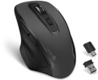 CONNECT IT Dual SmartSwitch bezdrátová myš, USB-A + C (+1x AA baterie zdarma), ČERNÁ