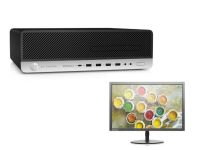 HP EliteDesk 800 G4 SFF | i3-8100 | 8GB | 256GB SSD | Win 11 + Lenovo T2254pC