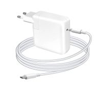 DeTech Napájecí adaptér pro notebooky USB-C 96W - EU zástrčka + kabel