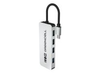 GreenCell Green Cell USB-C HUB 4 x USB-A 3.0, 5Gb/s - hliníkové tělo