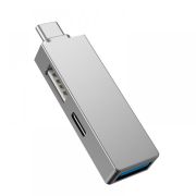 USB-C Hub WiWU T02 Pro, 3x USB 3.0 – šedá