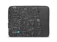 CONNECT IT Doodle pouzdro pro notebook 15,6" – černá