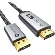 DISPLAYPORTOVÝ KABEL PRO HDMI (DP na HDMI) WARRKY 4K 1M