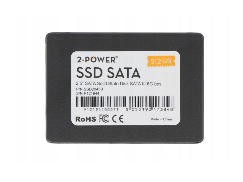 2-Power 512GB SSD 2.5 SATA 6Gbps 7mm - obrázek 2