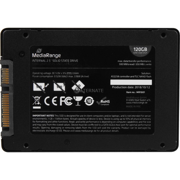 MediaRange MR1001 120 GB, SSD - obrázek 3