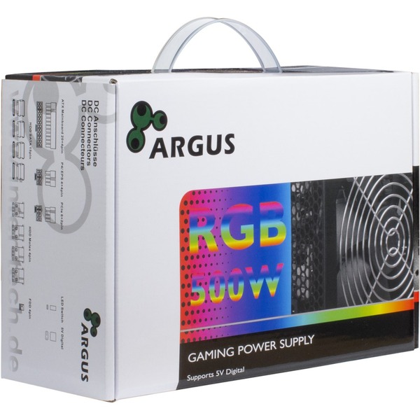 Inter-Tech Argus RGB-500W II, zdroj - obrázek 3