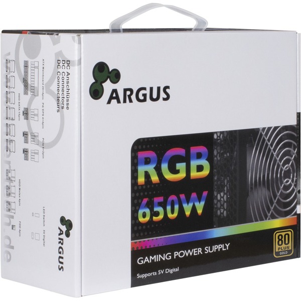 Inter-Tech Argus RGB-650W CM II, zdroj - obrázek 3