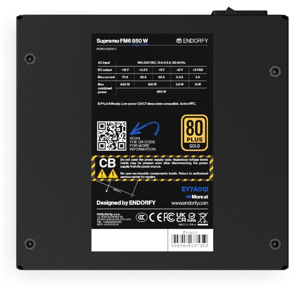 ENDORFY Supremo FM6 850 W, zdroj - obrázek 3