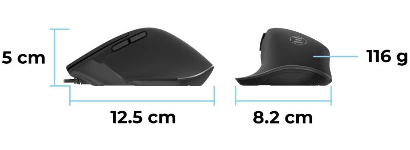 Eternico Wired Office Mouse MDV350B silent - obrázek 6