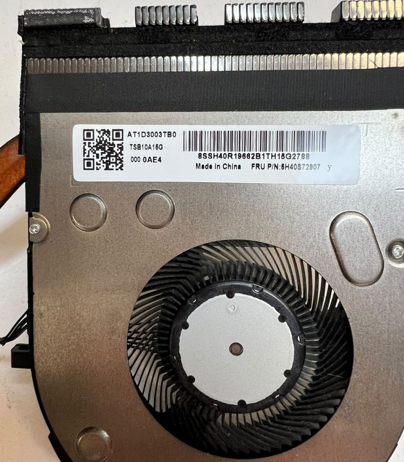 Chladič s ventilátorem Lenovo ThinkPad E14 - P/N 6H40872907 - obrázek 5