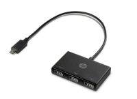 HP Hub USB C na 3x USB A – černá