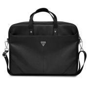 Guess Saffiano Triangle Logo Computer Bag 15/16" Black