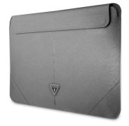 Guess Saffiano Triangle Metal Logo Computer Sleeve 13/14" Silver