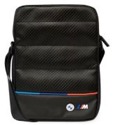 BMW Tricolor Carbon Tablet Bag 10" Black