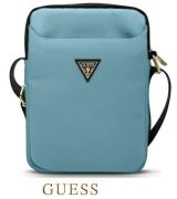 Guess pouzdro 10" modré nylonové trojúhelníkové logo