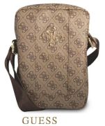 Guess pouzdro 8" hnědé 4G velké kovové logo