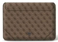 Guess PU 4G Triangle Metal Logo pouzdro na notebook 16" hnědé