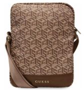 Guess Pouch 10" G Cube Stripe Brown