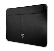 Guess Saffiano Triangle Metal Logo Computer Sleeve 13/14", černá