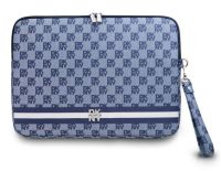 DKNY PU Leather Checkered Pattern and Stripe Obal na Notebook 13/14" modrá
