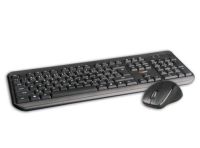 C TECH klávesnice s myší WLKMC 01, USB, černá, wireless, CZ+SK
