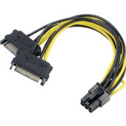 AKASA SATA adaptér 2 x SATA na 6pin PCIe