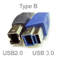 USB type B 2.0 vs USB type B 3.0