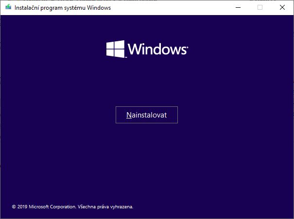 Instalace Windows 10